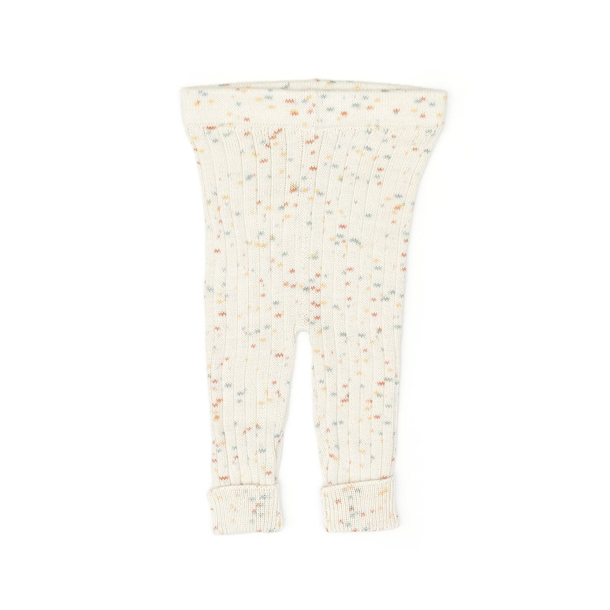 Pima Cotton Knitted Leggings || Natural Confetti