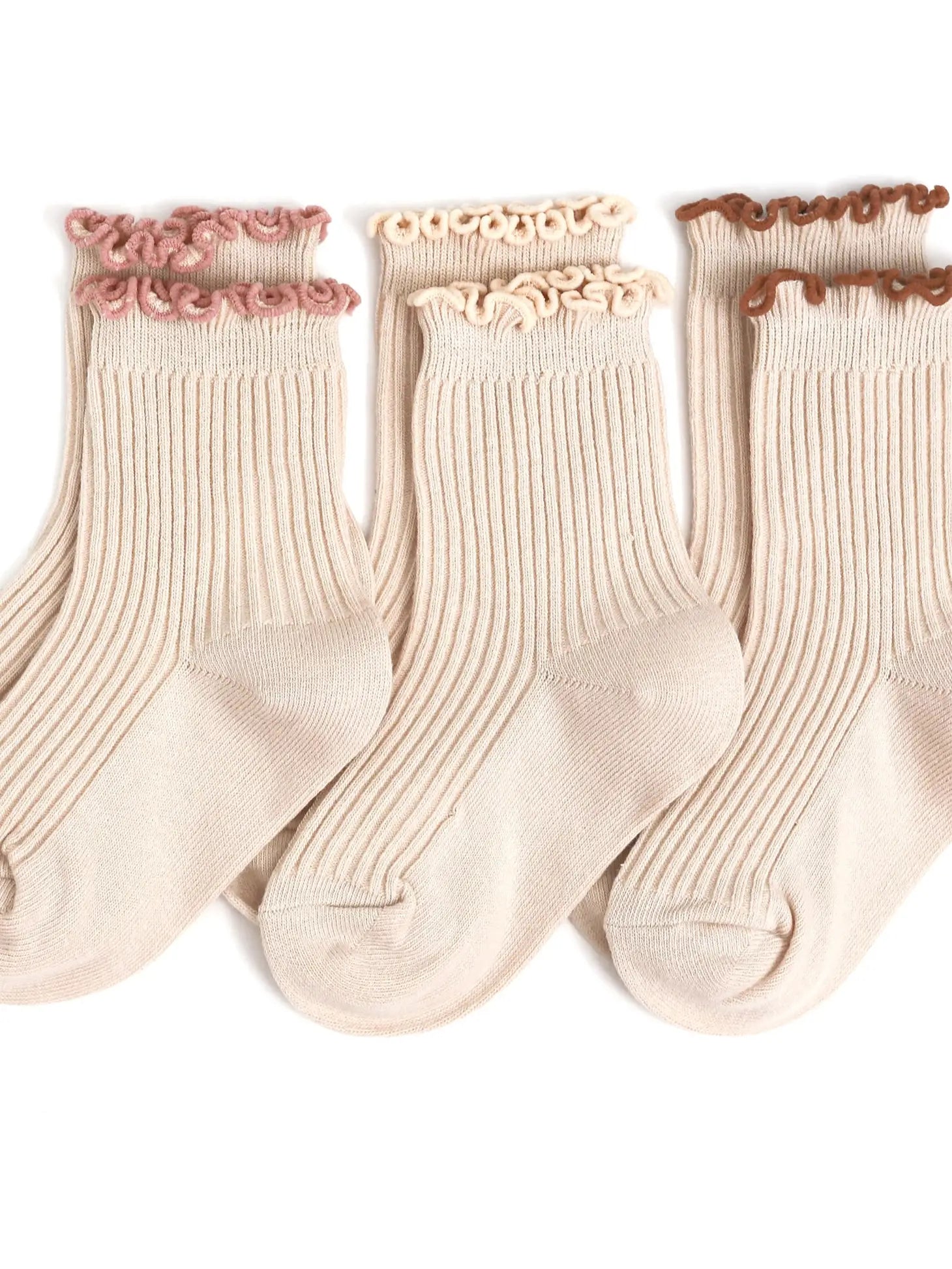 Vanilla Lettuce Trim Midi Sock 3 Pack