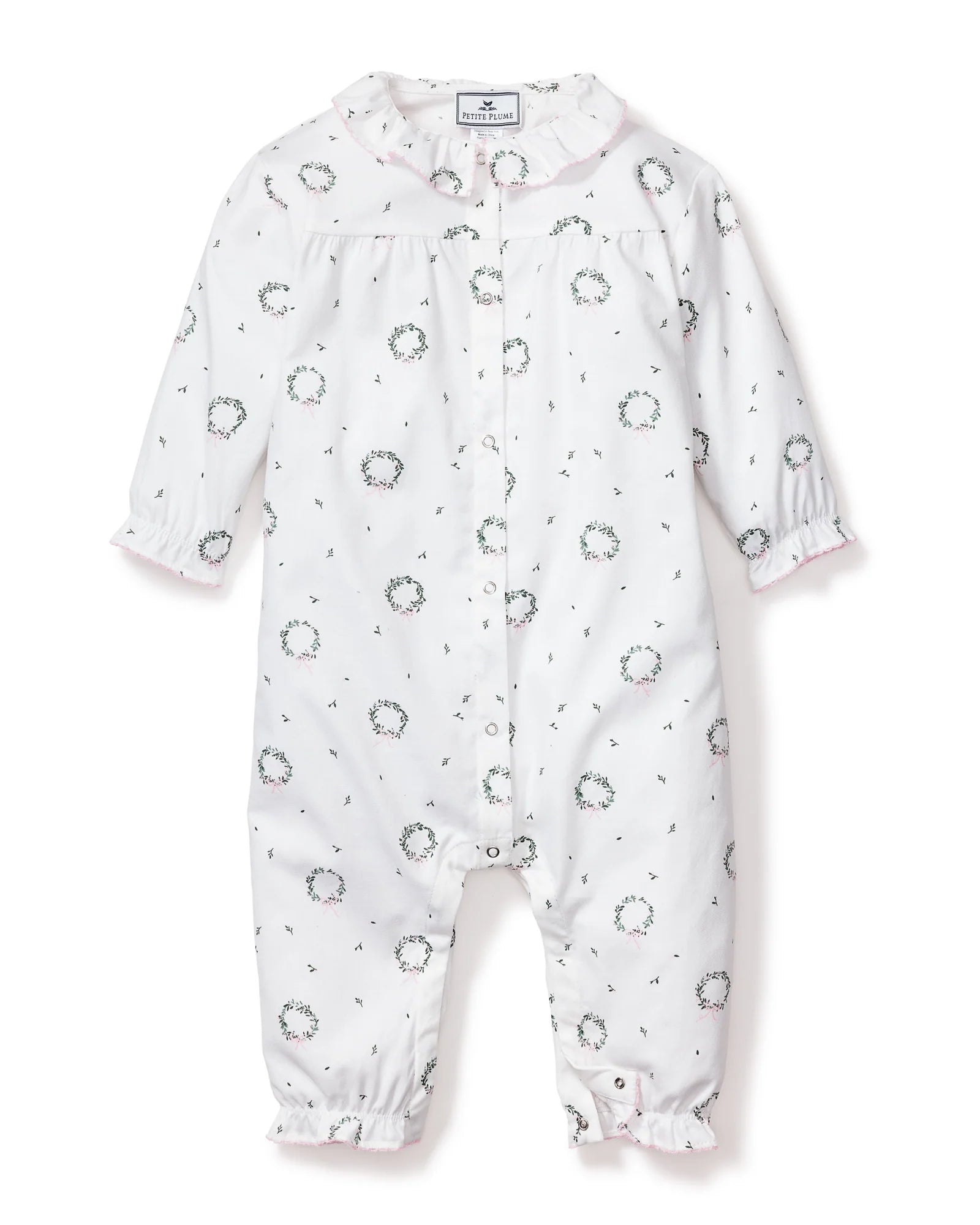 Baby's Twill Madeline Romper || Somerset Wreath