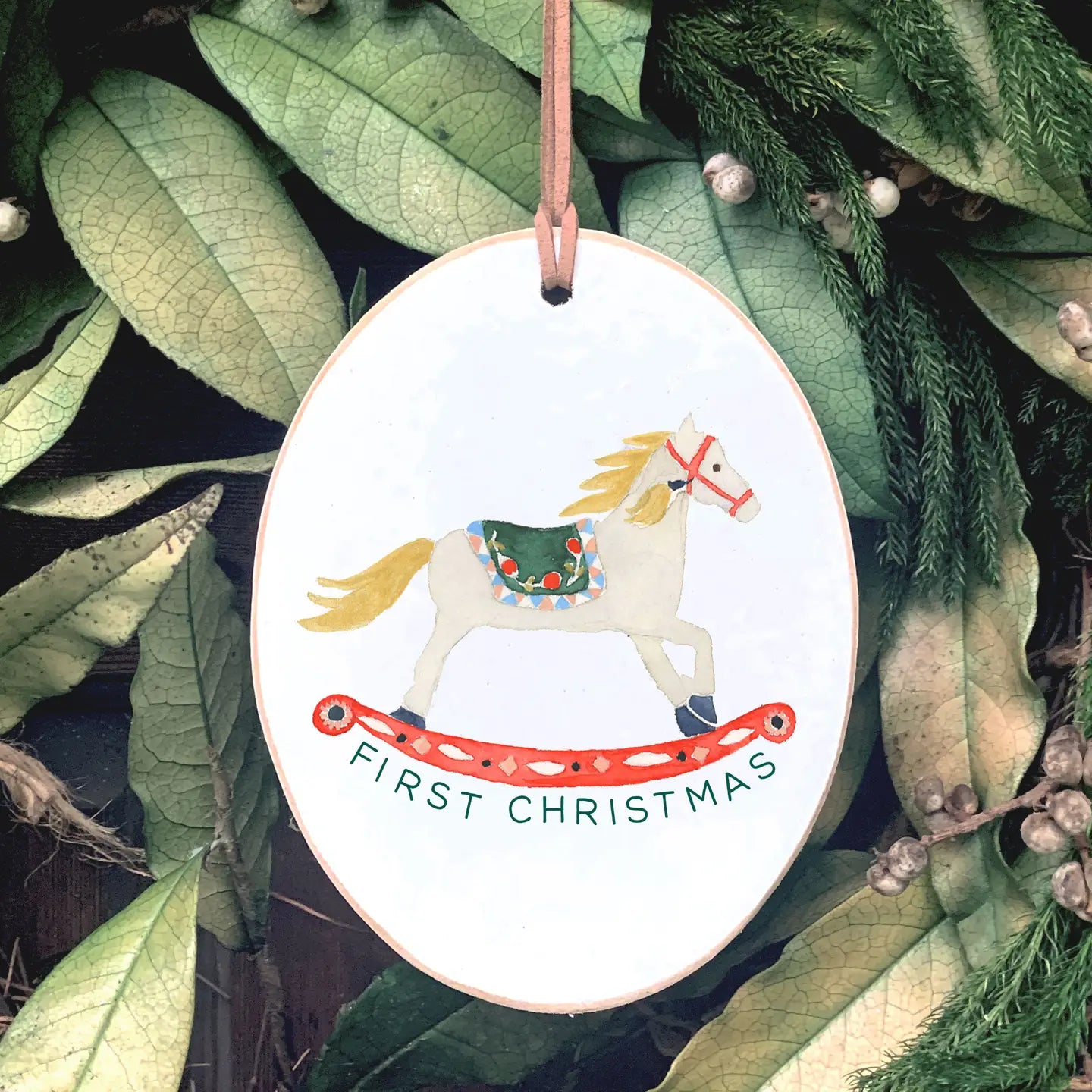 Baby's First Christmas Wooden Ornament