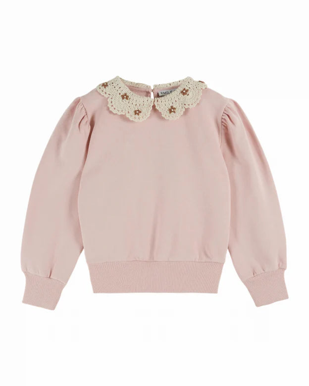 Sweatshirt Crochet Collar || Peony