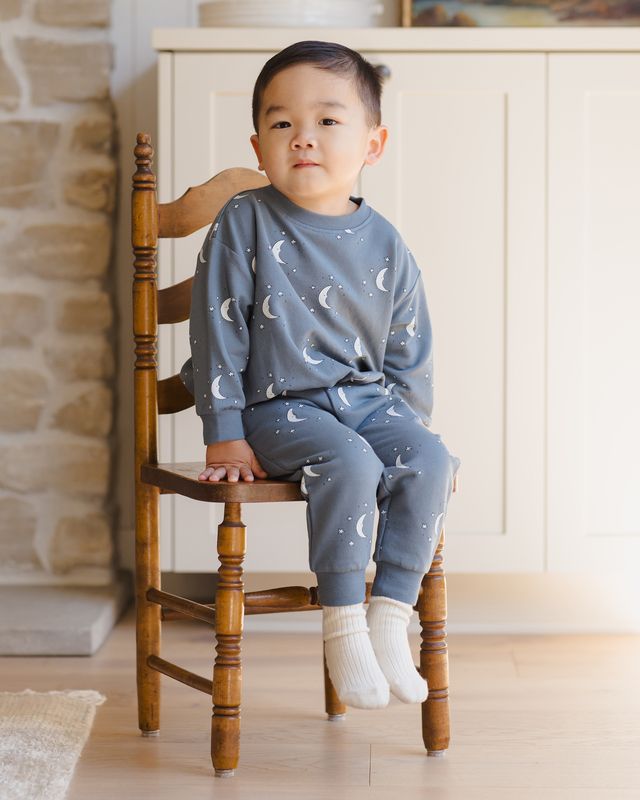 Relaxed Fleece Sweatshirt || Silver Moons